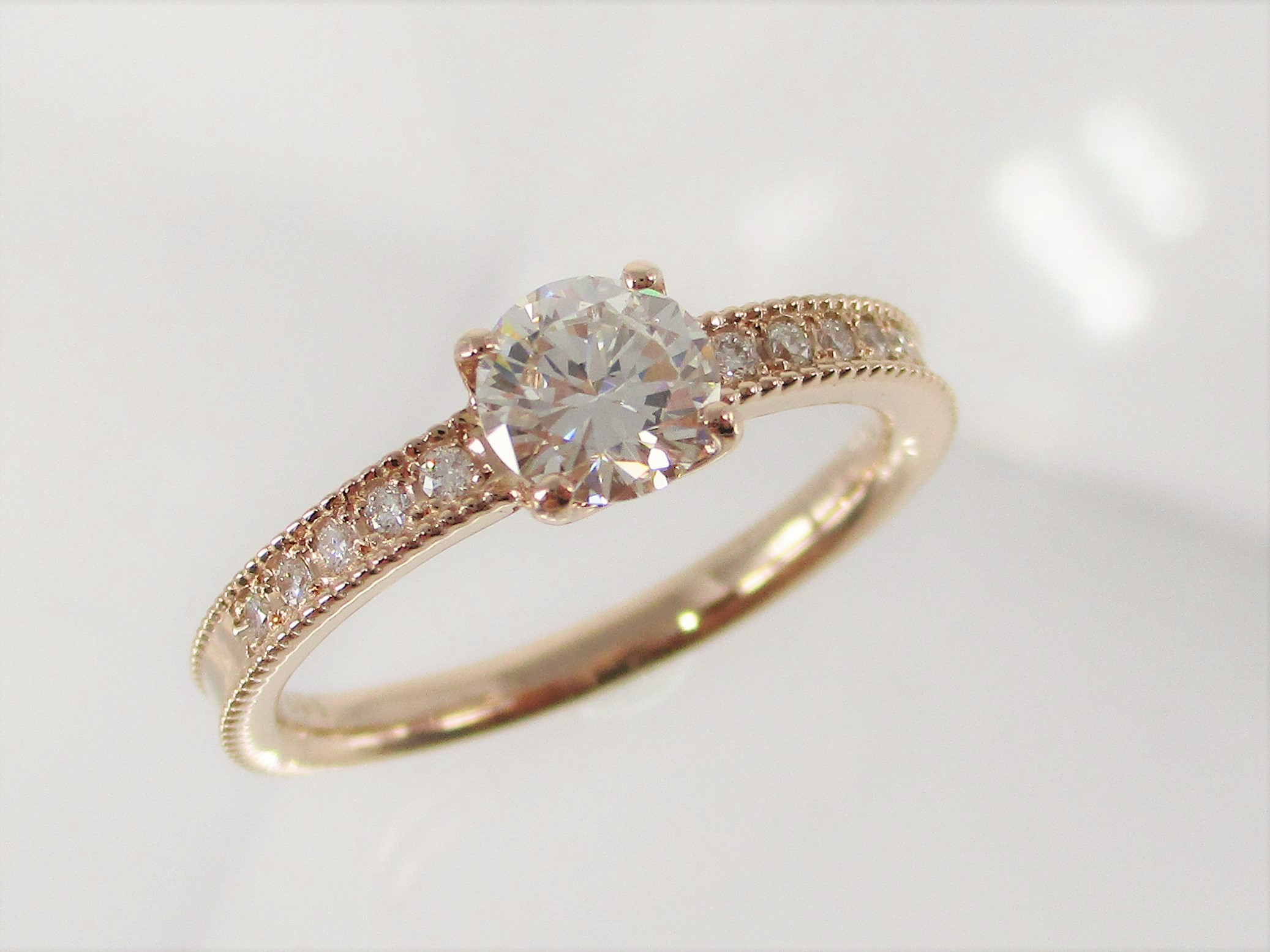 ダイヤの指輪をピンクゴールドの可愛い指輪にリフォーム | ジュエリーリフォーム・修理の専門店｜大阪・豊中にあるRe:Switch