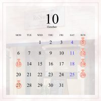 インスタ10月の定休日案内2